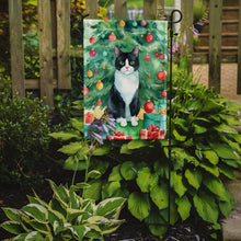 Load image into Gallery viewer, Chantilly Tiffany Christmas Garden Flag - Cat by the Christmas Tree - Cat-Themed Holiday Yard Decor