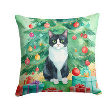 Load image into Gallery viewer, Chantilly Tiffany Cat By the Christmas Tree Throw Pillow - 14x14 Decorative Pillow – Art for Your Home &amp; Patio