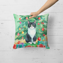 Load image into Gallery viewer, Chantilly Tiffany Cat By the Christmas Tree Throw Pillow