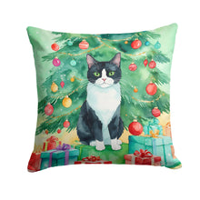Load image into Gallery viewer, Chantilly Tiffany Cat By the Christmas Tree Throw Pillow