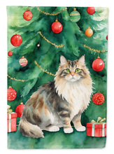 Load image into Gallery viewer, Cymric Cat By the Christmas Tree House Flag