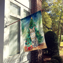 Load image into Gallery viewer, Dwelf Cat By the Christmas Tree House Flag
