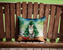 Load image into Gallery viewer, Dwelf Cat By the Christmas Tree Throw Pillow - 14x14 Decorative Pillow – Art for Your Home &amp; Patio
