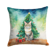 Load image into Gallery viewer, Dwelf Cat By the Christmas Tree Throw Pillow - 14x14 Decorative Pillow – Art for Your Home &amp; Patio