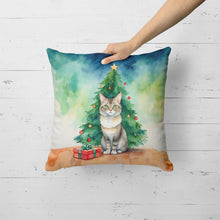 Load image into Gallery viewer, Dwelf Cat By the Christmas Tree Throw Pillow