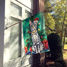 Load image into Gallery viewer, Egyptian Mau Cat By the Christmas Tree House Flag