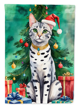 Load image into Gallery viewer, Egyptian Mau Cat By the Christmas Tree House Flag