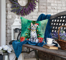 Load image into Gallery viewer, Egyptian Mau Cat By the Christmas Tree Throw Pillow