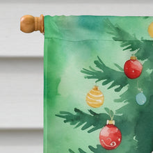 Load image into Gallery viewer, European Shorthair Cat By the Christmas Tree House Flag
