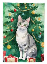 Load image into Gallery viewer, European Shorthair Christmas Garden Flag - Cat by the Christmas Tree - Cat-Themed Holiday Yard Decor