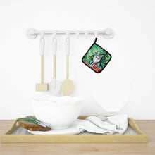 Load image into Gallery viewer, Foldex Exotic Fold Cat By the Christmas Tree Pot Holders - Set of 2 Decorative Kitchen Helpers | Made in the USA