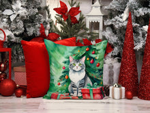 Load image into Gallery viewer, Foldex Exotic Fold Cat By the Christmas Tree Throw Pillow