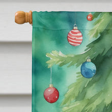 Load image into Gallery viewer, German Rex Cat By the Christmas Tree House Flag