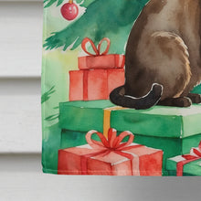 Load image into Gallery viewer, Havana Brown Cat By the Christmas Tree House Flag