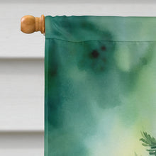 Load image into Gallery viewer, Highlander Lynx Cat By the Christmas Tree House Flag