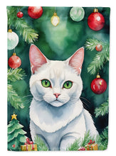 Load image into Gallery viewer, Khao Manee Cat By the Christmas Tree House Flag