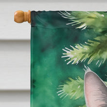 Load image into Gallery viewer, Korat Cat By the Christmas Tree House Flag