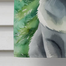 Load image into Gallery viewer, Korat Cat By the Christmas Tree House Flag