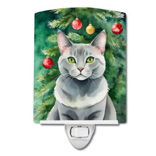 Load image into Gallery viewer, Korat Cat By the Christmas Tree Ceramic Night Light
