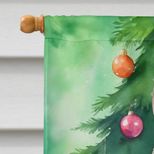 Load image into Gallery viewer, Korean Bobtail Cat By the Christmas Tree House Flag