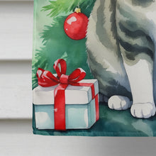 Load image into Gallery viewer, Korean Bobtail Cat By the Christmas Tree House Flag