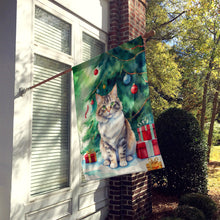 Load image into Gallery viewer, Kurilian Bobtail Cat By the Christmas Tree House Flag