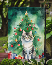 Load image into Gallery viewer, La Perm Christmas Garden Flag - Cat by the Christmas Tree - Cat-Themed Holiday Yard Decor
