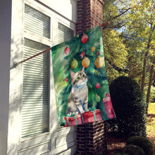 Load image into Gallery viewer, Li Hua Cat By the Christmas Tree House Flag