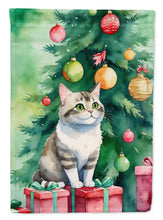 Load image into Gallery viewer, Li Hua Christmas Garden Flag - Cat by the Christmas Tree - Cat-Themed Holiday Yard Decor