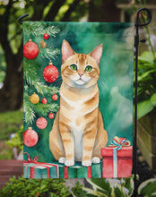 Load image into Gallery viewer, Malayan Christmas Garden Flag - Cat by the Christmas Tree - Cat-Themed Holiday Yard Decor