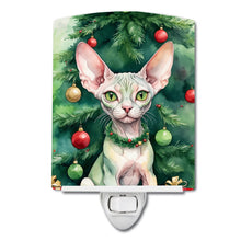 Load image into Gallery viewer, Minskin Cat By the Christmas Tree Ceramic Night Light