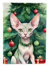 Load image into Gallery viewer, Minskin Christmas Garden Flag - Cat by the Christmas Tree - Cat-Themed Holiday Yard Decor