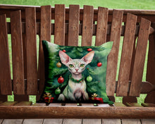 Load image into Gallery viewer, Minskin Cat By the Christmas Tree Throw Pillow - 14x14 Decorative Pillow – Art for Your Home &amp; Patio
