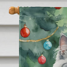 Load image into Gallery viewer, Nebelung Cat By the Christmas Tree House Flag
