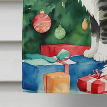 Load image into Gallery viewer, Norwegian Forest Cat By the Christmas Tree House Flag