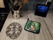 Load image into Gallery viewer, Ocicat Cat By the Christmas Tree Pot Holders - Set of 2 Decorative Kitchen Helpers | Made in the USA