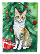 Load image into Gallery viewer, Oregon Rex Cat By the Christmas Tree House Flag