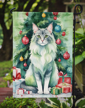 Load image into Gallery viewer, Oriental Longhair Christmas Garden Flag - Cat by the Christmas Tree - Cat-Themed Holiday Yard Decor
