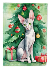 Load image into Gallery viewer, Oriental Shorthair Cat By the Christmas Tree House Flag