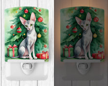 Load image into Gallery viewer, Oriental Shorthair Cat By the Christmas Tree Ceramic Night Light