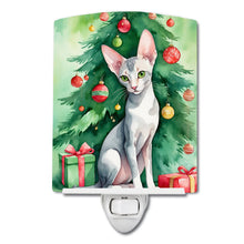 Load image into Gallery viewer, Oriental Shorthair Cat By the Christmas Tree Ceramic Night Light
