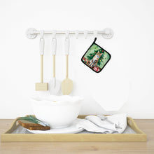 Load image into Gallery viewer, Owyhee Bob Cat By the Christmas Tree Pot Holders - Set of 2 Decorative Kitchen Helpers | Made in the USA
