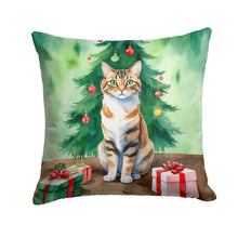 Load image into Gallery viewer, Owyhee Bob Cat By the Christmas Tree Throw Pillow