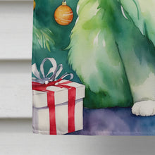 Load image into Gallery viewer, Persian Cat By the Christmas Tree House Flag