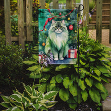 Load image into Gallery viewer, Persian Christmas Garden Flag - Cat by the Christmas Tree - Cat-Themed Holiday Yard Decor