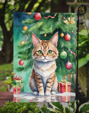 Load image into Gallery viewer, Pixie Bob Christmas Garden Flag - Cat by the Christmas Tree - Cat-Themed Holiday Yard Decor