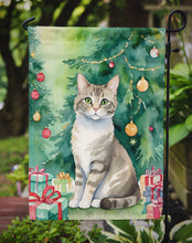 Load image into Gallery viewer, Pudelkatze Christmas Garden Flag - Cat by the Christmas Tree - Cat-Themed Holiday Yard Decor