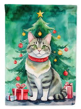 Load image into Gallery viewer, Raas Cat By the Christmas Tree House Flag
