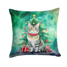 Load image into Gallery viewer, Raas Cat By the Christmas Tree Throw Pillow - 14x14 Decorative Pillow – Art for Your Home &amp; Patio