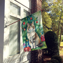 Load image into Gallery viewer, Ragamuffin Cat By the Christmas Tree House Flag